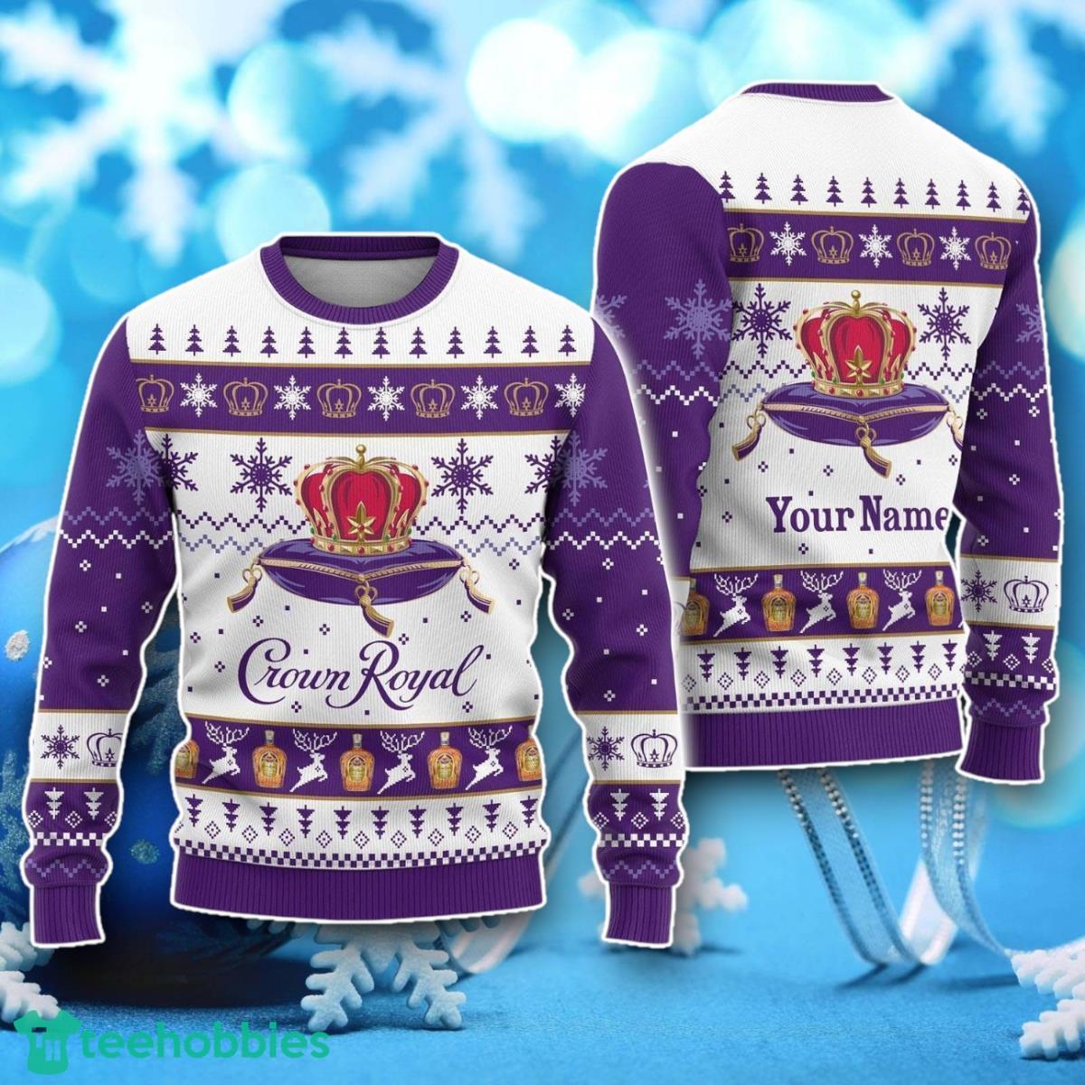 Christmas Gift, Custom Crown Royal Christmas Sweater Unique Gift