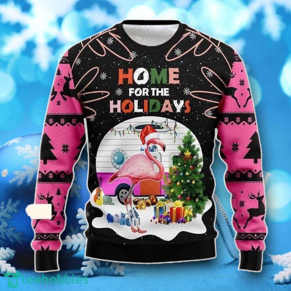 Christmas Gift, Flamingo Ugly Sweater, Flamingo Holiday Sweater Unique Gift