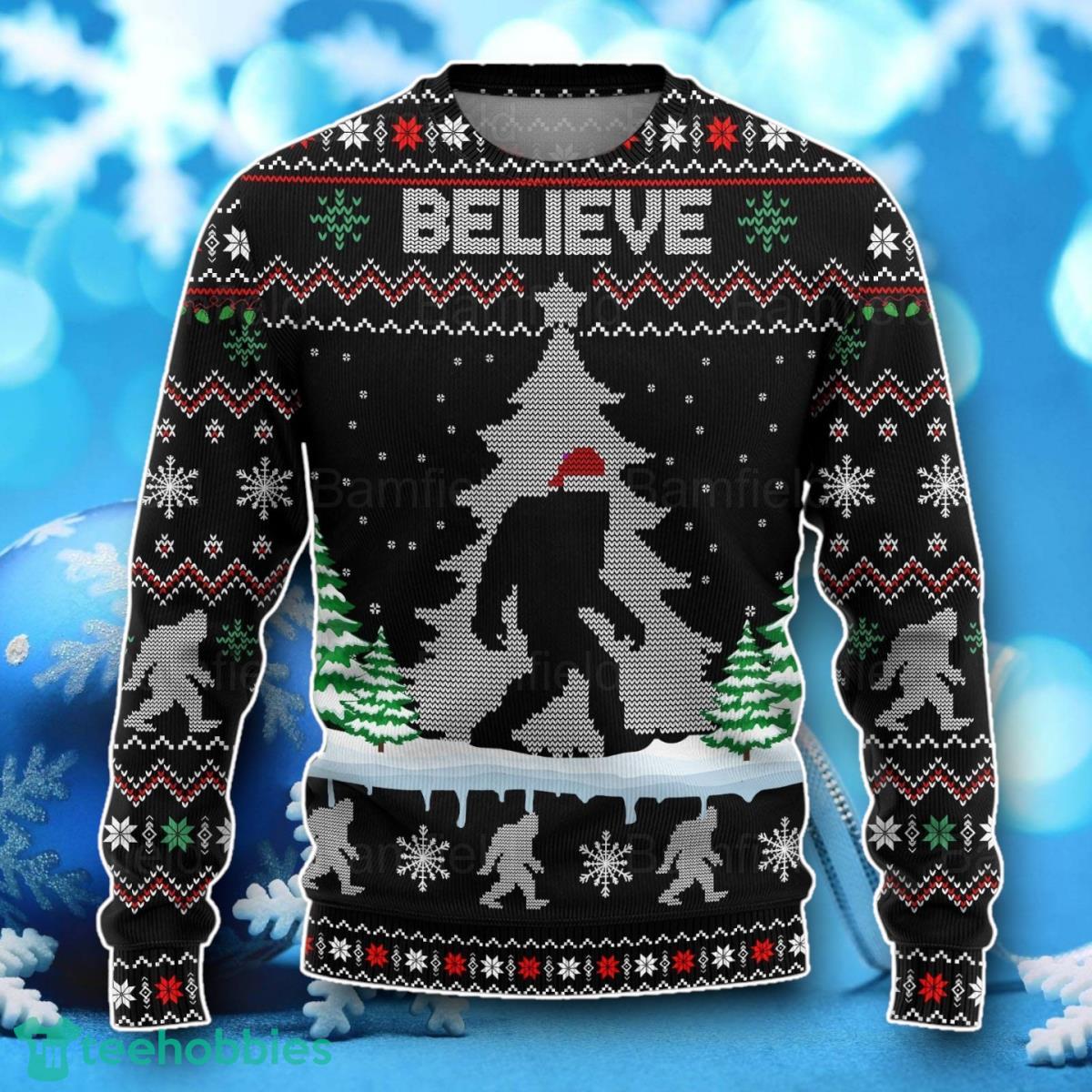 Christmas Gifts, Bigfoot Ugly Christmas Sweater Unique Gift, Bigfoot Sweater Unique Gift
