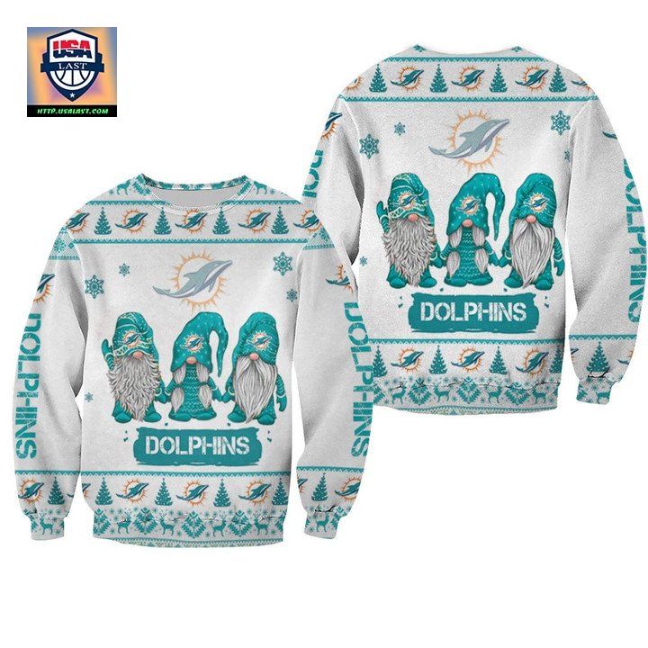 Christmas Gnomes Dolphins Ugly Sweater Christmas 3D Sweater