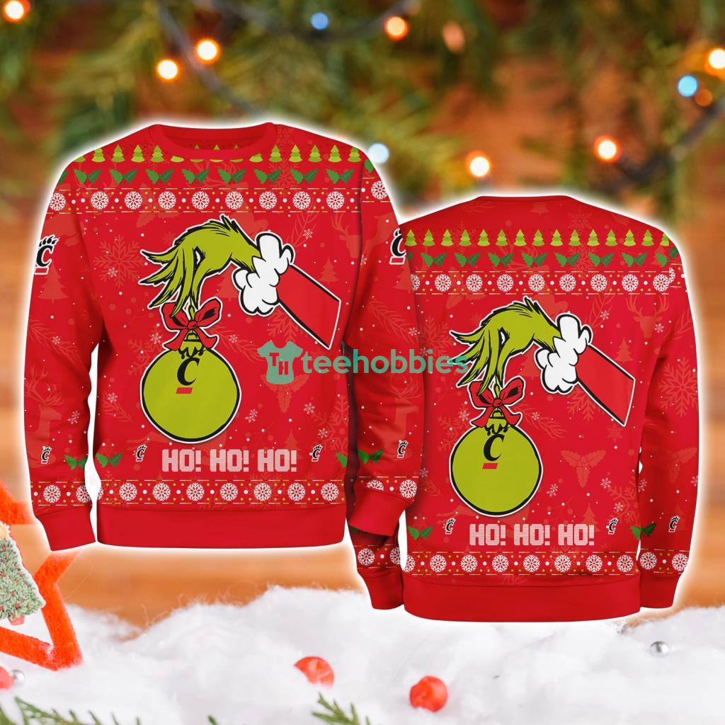 Cincinnati Miami Ncaa Grinch Hand Ugly Christmas Sweater 3D