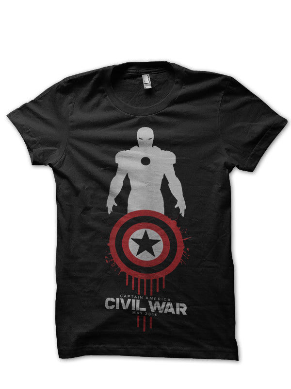 Civil War Black Tee Style001 Hoodie, Sweatshirt | PureTeeCo.com
