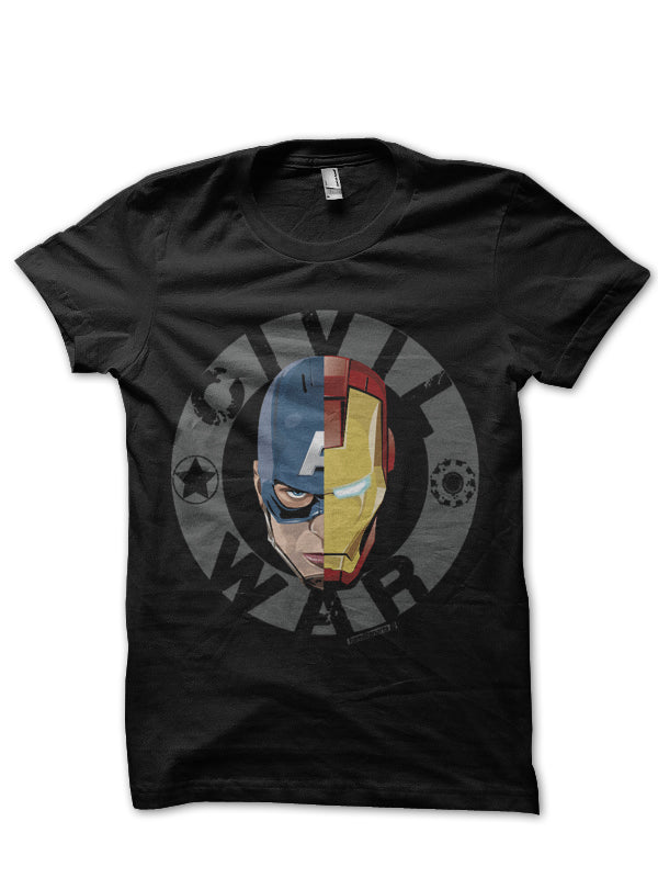 Civil War Black Tee Style006 Hoodie, Sweatshirt | PureTeeCo.com
