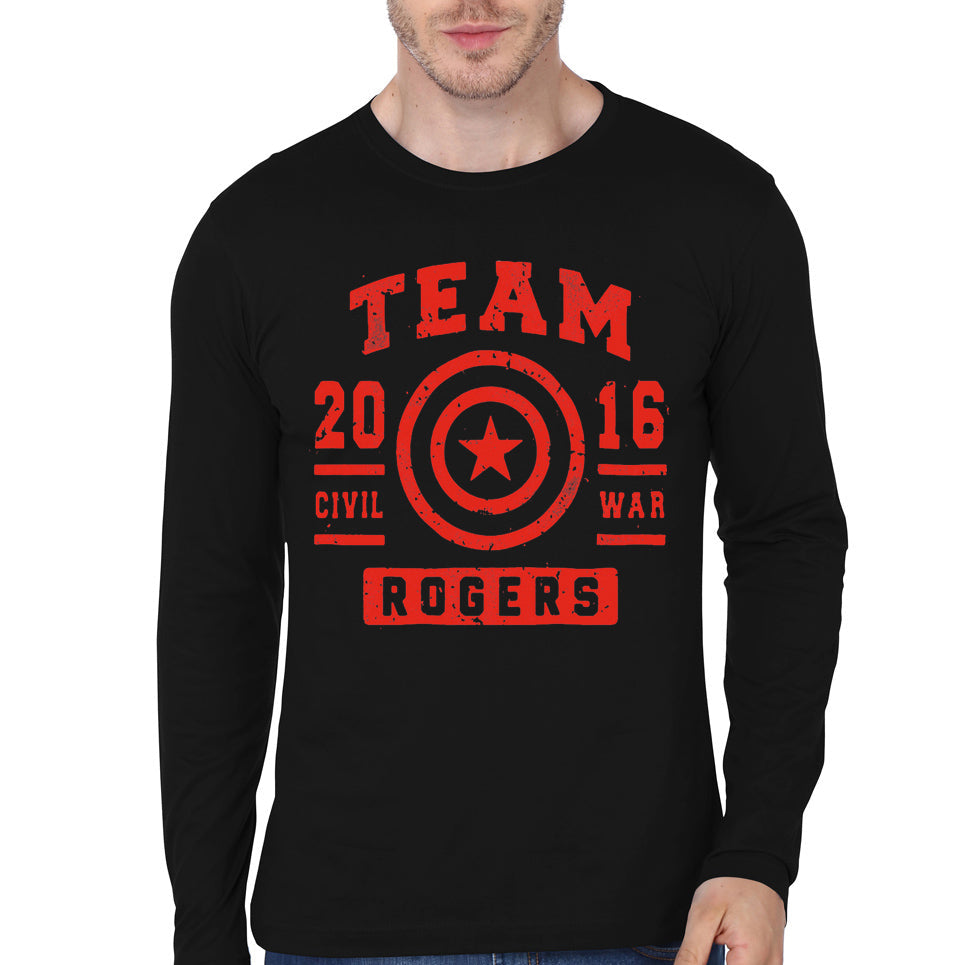 Team Rogers Black Full Sleeve Tee Hoodie, Sweatshirt | PureTeeCo.com