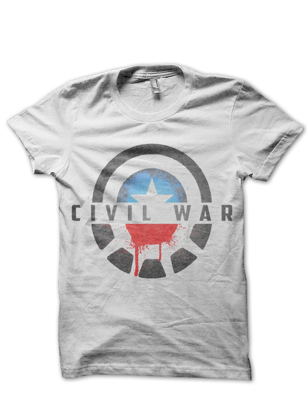 Civil War White Tee Style002 Hoodie, Sweatshirt | PureTeeCo.com