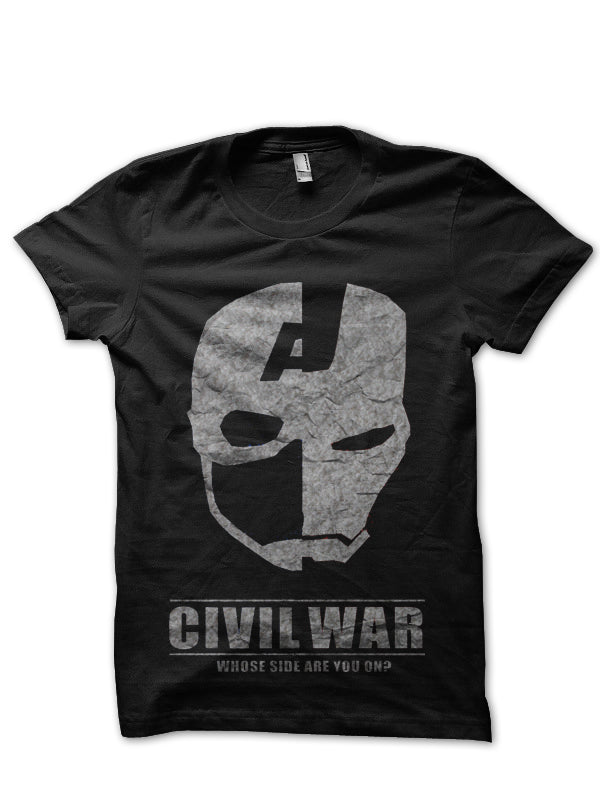 Civil War Black Tee Style003 Hoodie, Sweatshirt | PureTeeCo.com