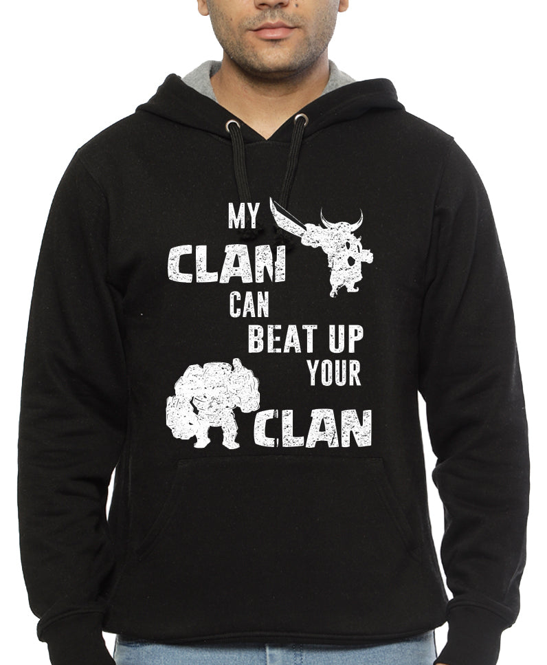 My Clan Can Beat Up Your Clan Black Hoodie T-Shirts, Sweatshirt | PureTeeCo.com