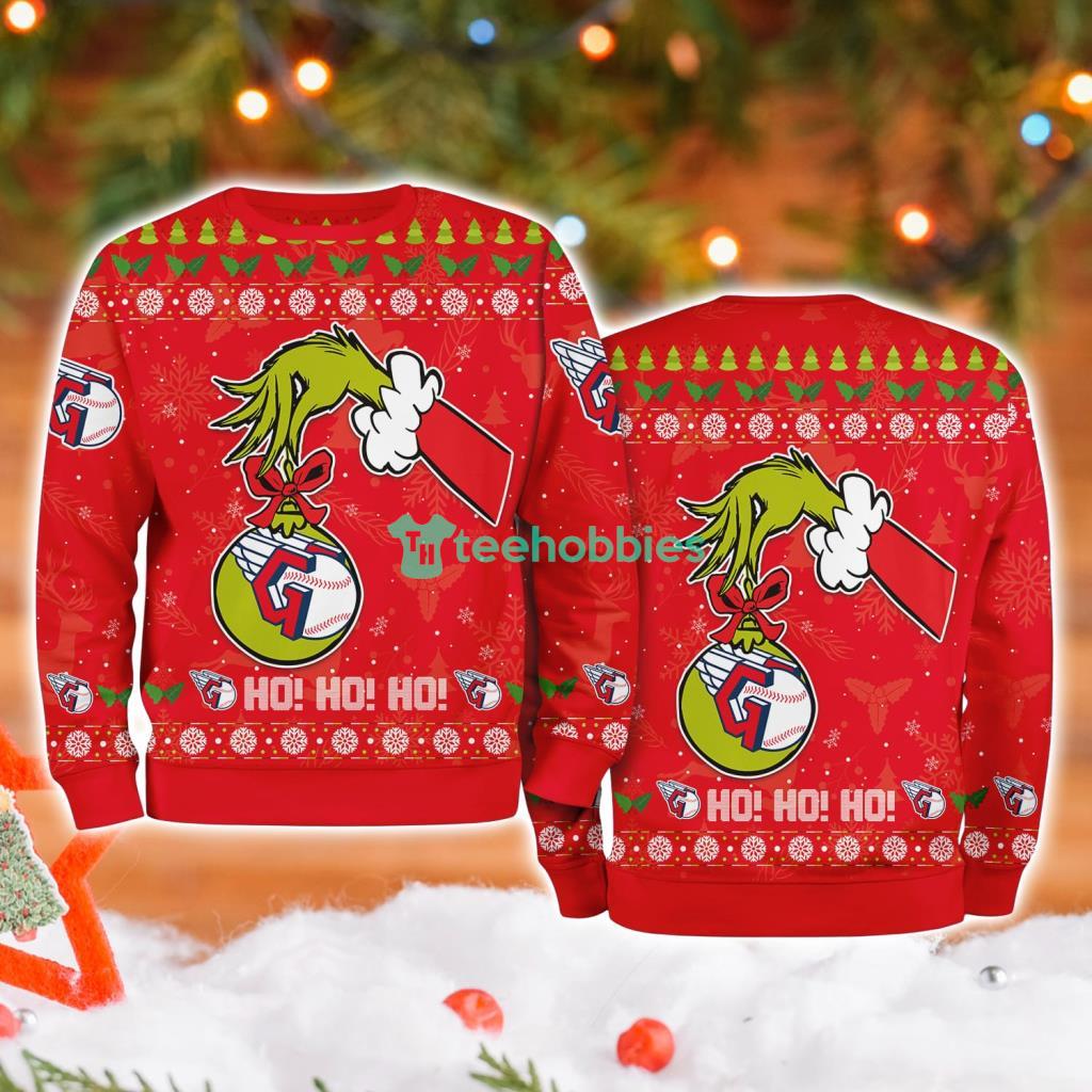 Cleveland Guardians Mlb Grinch Hand Ugly Christmas Sweater 3D