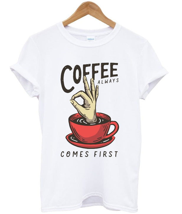 coffee always comes first t-shirt Hoodie, Sweatshirt | PureTeeCo.com