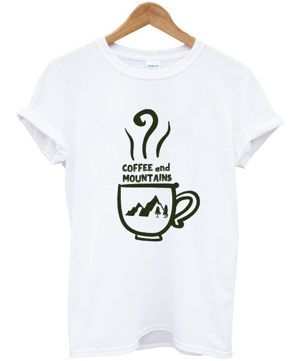 coffee and mountains t-shirt Hoodie, Sweatshirt | PureTeeCo.com