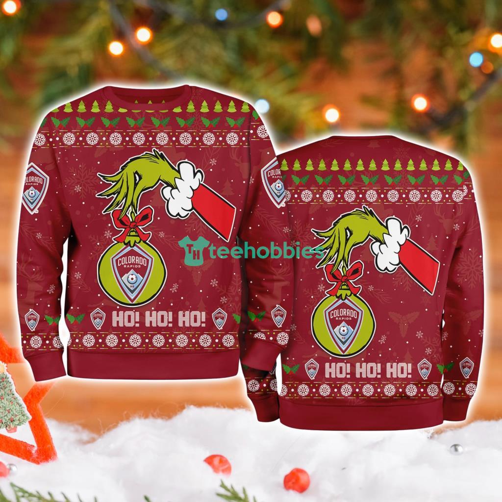 Colorado Rapids Grinch Hand Ugly Christmas Sweater 3D