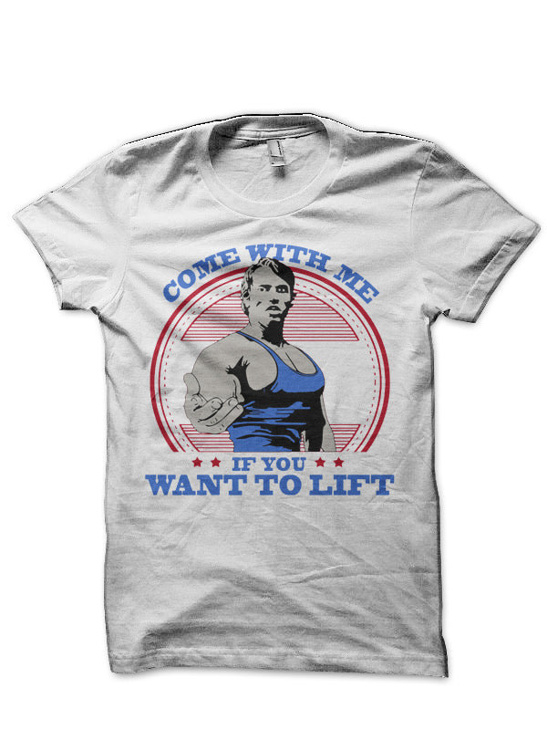Arnold Schwarzenegger White T-Shirt Hoodie, Sweatshirt | PureTeeCo.com