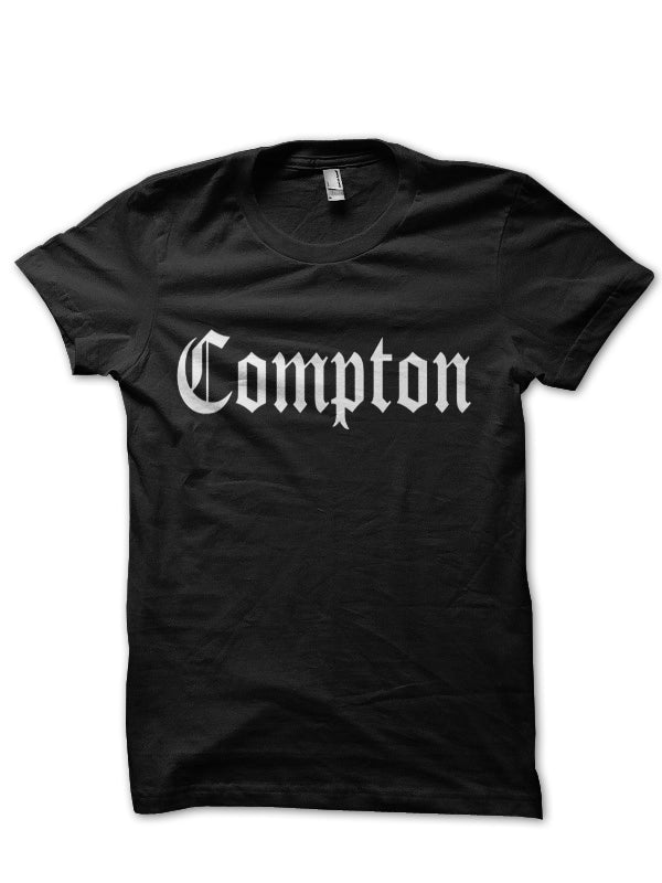 Compton Black Tee Hoodie, Sweatshirt | PureTeeCo.com