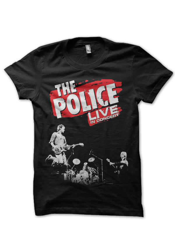 The Police Live Concert Black T-Shirt Hoodie, Sweatshirt | PureTeeCo.com