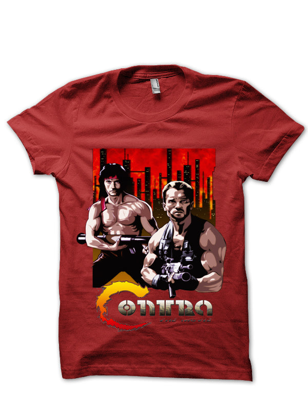 Contra Red T-Shirt Hoodie, Sweatshirt | PureTeeCo.com