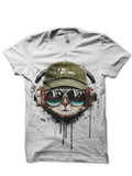 Cool Cat White T-Shirt Hoodie, Sweatshirt | PureTeeCo.com
