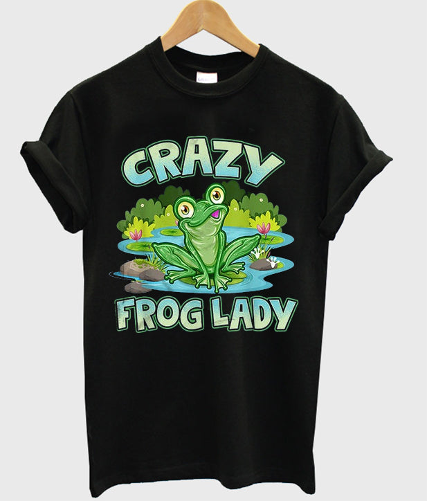 crazy frog lady t-shirt Hoodie, Sweatshirt | PureTeeCo.com