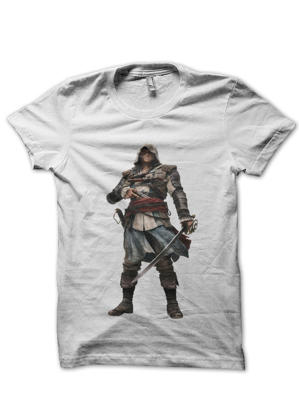 Assassins Creed White Tee Style001 Hoodie, Sweatshirt | PureTeeCo.com
