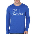 Css Is Awesome Royal Blue Full Sleeve T-Shirt Hoodie, Sweatshirt | PureTeeCo.com