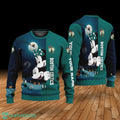 Custom Name Boston Celtics Cartoon Mouse Couple Christmas 3D Sweater