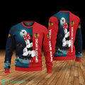 Custom Name Chicago Blackhawks Cartoon Mouse Couple Christmas 3D Sweater
