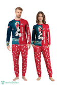 Custom Name Kansas City Chiefs Cartoon Mouse Couple Christmas Matching Pajamas Set
