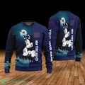 Custom Name New York Giants Cartoon Mouse Couple Christmas 3D Sweater