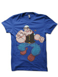 Popeye Royal Blue T-Shirt Hoodie, Sweatshirt | PureTeeCo.com