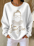 Jane Doe Merch I Am Jane Doe We Dissent Collar Waffle Sweatshirt Gift For Her