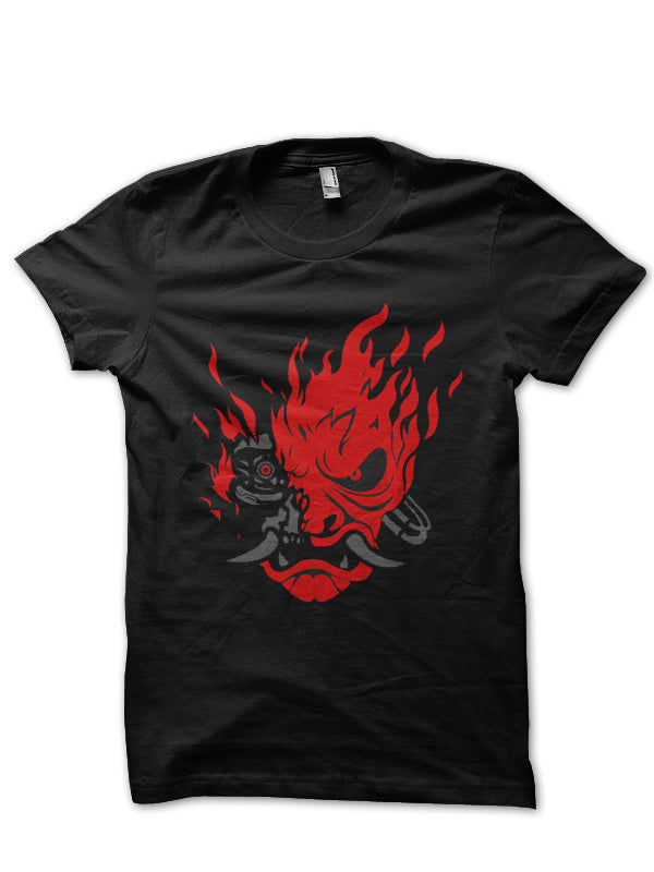Samurai Demon Half Sleeve Black T-Shirt Hoodie, Sweatshirt | PureTeeCo.com