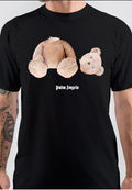 Palm Angels Half Sleeve Black T-Shirt Hoodie, Sweatshirt | PureTeeCo.com