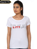 You Just Got Litt Up White T-Shirt Hoodie, Sweatshirt | PureTeeCo.com