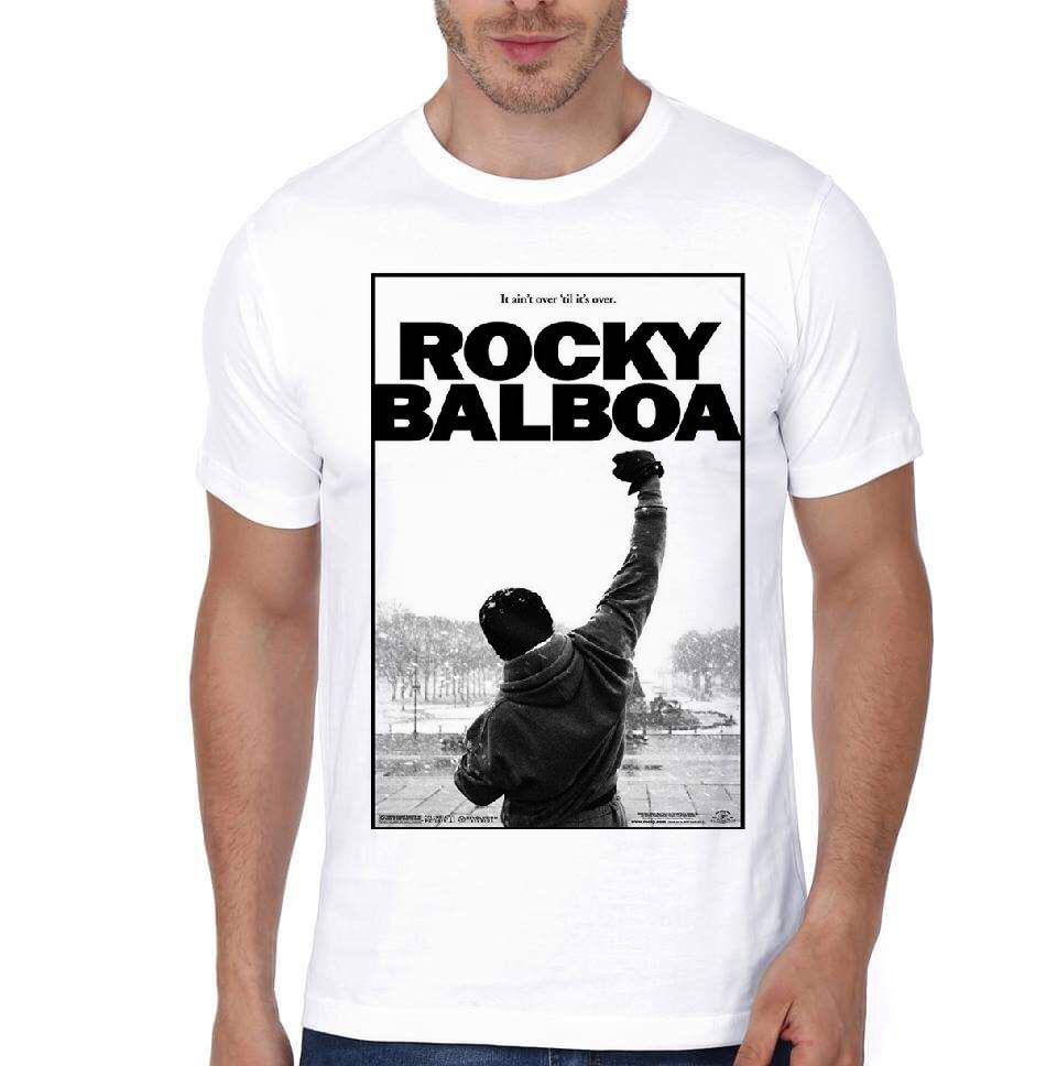 Rocky Balboa Half Sleeve White T-Shirt Hoodie, Sweatshirt | PureTeeCo.com