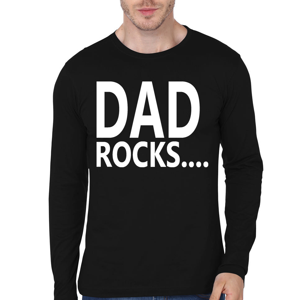 Dad Black Full Sleeve Tee Hoodie, Sweatshirt | PureTeeCo.com