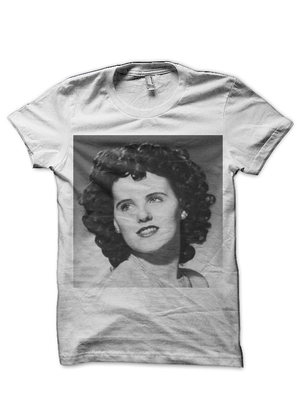 Black Dahlia Half Sleeve White T-Shirt Hoodie, Sweatshirt | PureTeeCo.com