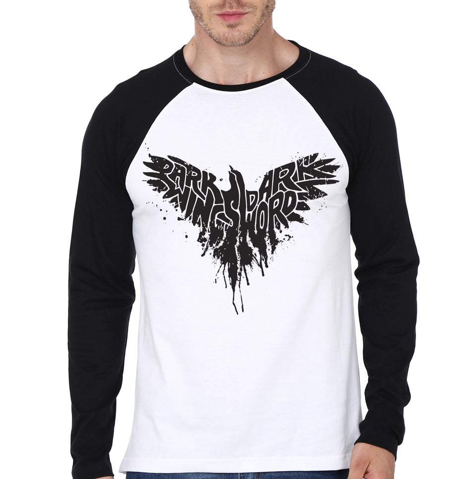Dark Wing Raglan Tee Hoodie, Sweatshirt | PureTeeCo.com