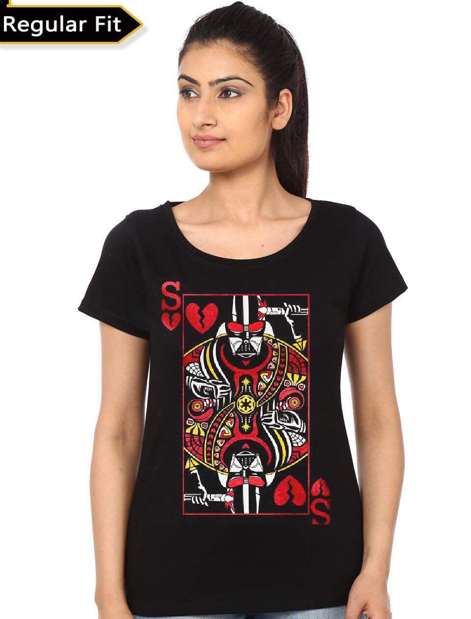 Darth Vader Card Girlâ€™s Black T-Shirt Hoodie, Sweatshirt | PureTeeCo.com
