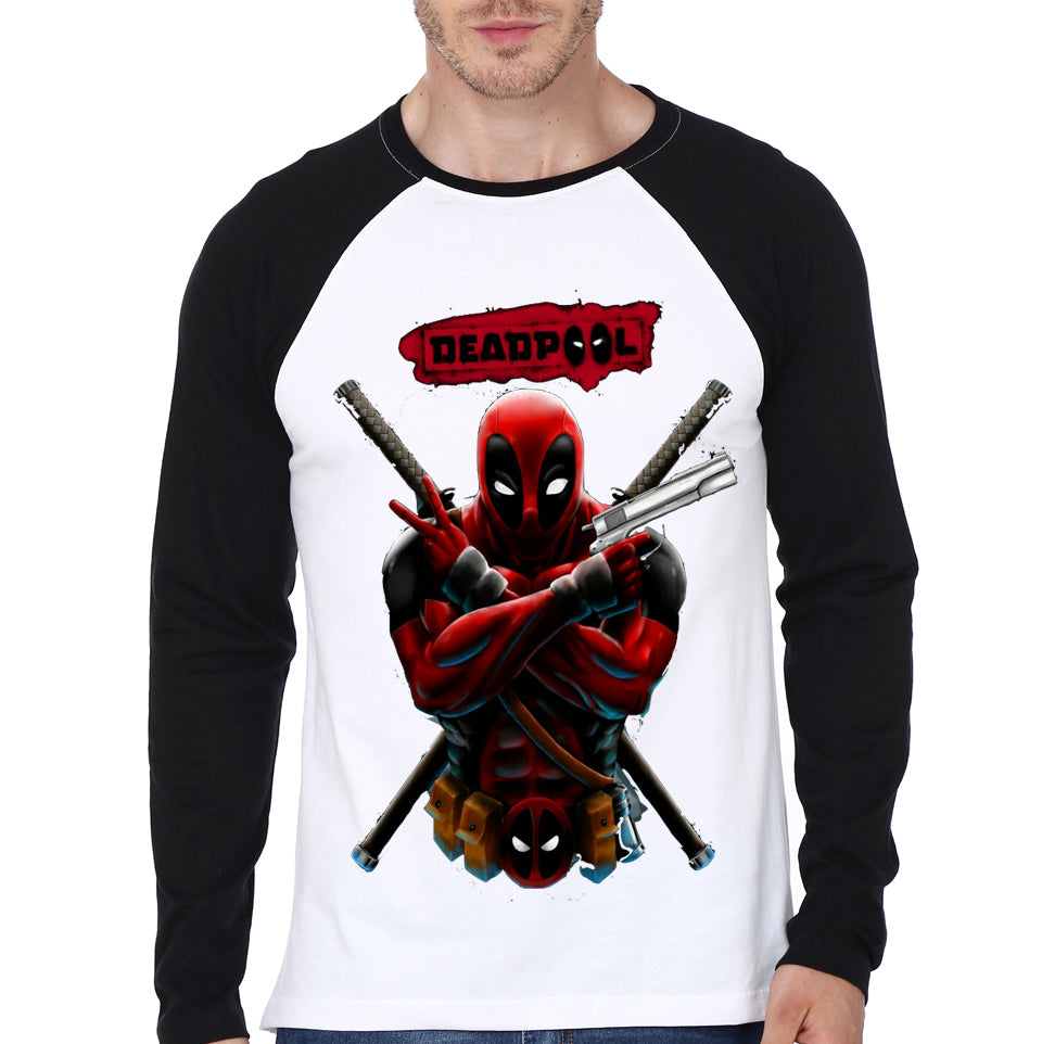 Deadpool Raglan T-Shirt Style001 Hoodie, Sweatshirt | PureTeeCo.com