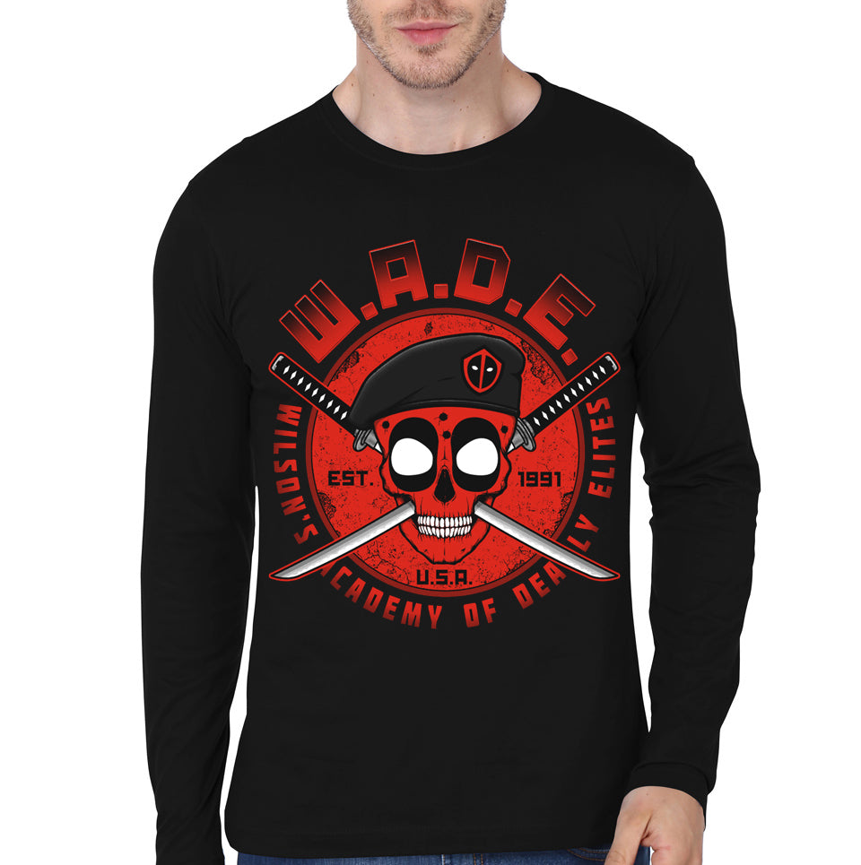 Deadpool Black Full Sleeve T-Shirt Style004 Hoodie, Sweatshirt | PureTeeCo.com