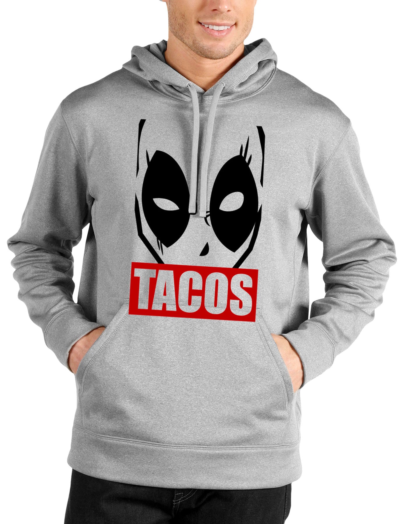 Deadpool Grey Hooded Sweatshirt T-Shirts, Hoodie | PureTeeCo.com