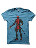 Deadpool Gun Light Blue Tee (Grey Available) Hoodie, Sweatshirt | PureTeeCo.com