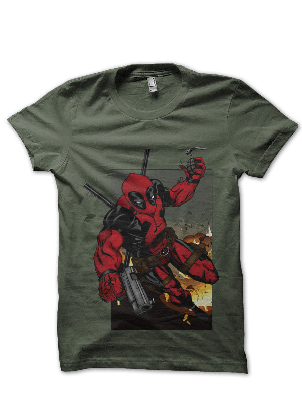 Deadpool Dark Green T-Shirt Hoodie, Sweatshirt | PureTeeCo.com