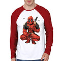 Deadpool Red Raglan T-Shirt Hoodie, Sweatshirt | PureTeeCo.com