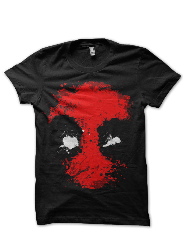 Deadpool Splatter Black T-Shirt Hoodie, Sweatshirt | PureTeeCo.com