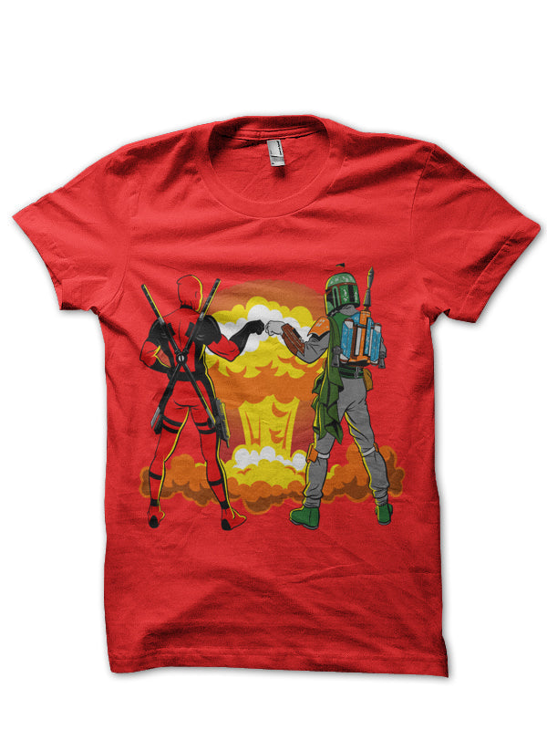 Deadpool & Vader Red Tee Hoodie, Sweatshirt | PureTeeCo.com