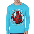 Deadpool Light Blue Full Sleeve Tee Hoodie, Sweatshirt | PureTeeCo.com