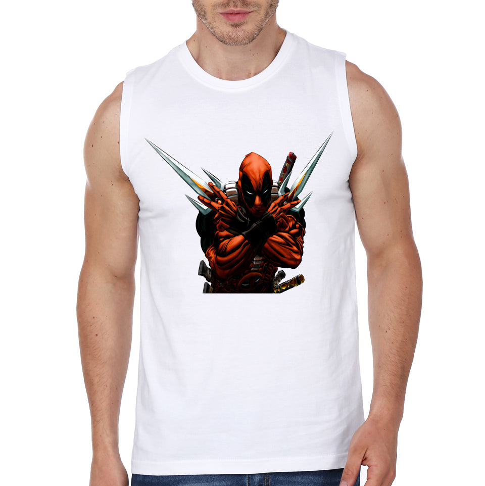 Deadpool White Vest Style001 T-Shirts, Hoodie, Sweatshirt | PureTeeCo.com