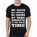 Sarcastic At The Wrong Time Black T-Shirt Hoodie, Sweatshirt | PureTeeCo.com