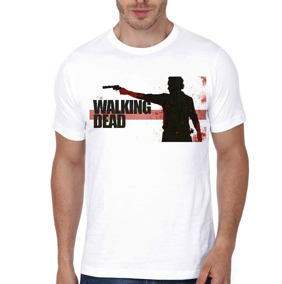 Walking Dead Half Sleeve White T-Shirt Hoodie, Sweatshirt | PureTeeCo.com