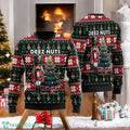 Deez Nuts & Christmas Tree Ugly Sweater Funny Nut Cracking Squad Adult Humor Holiday All Over Print 3D Sweater